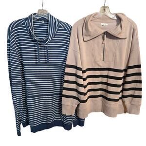 Women's 2X 18W 20W Tops Shirts Blouses Sweaters Wholesale Bulk Lot of 2 2XL XXL